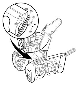 Drift Cutter Diagram and Parts List for 1695426-6291670X196 2007 Briggs and Stratton Snow Blower